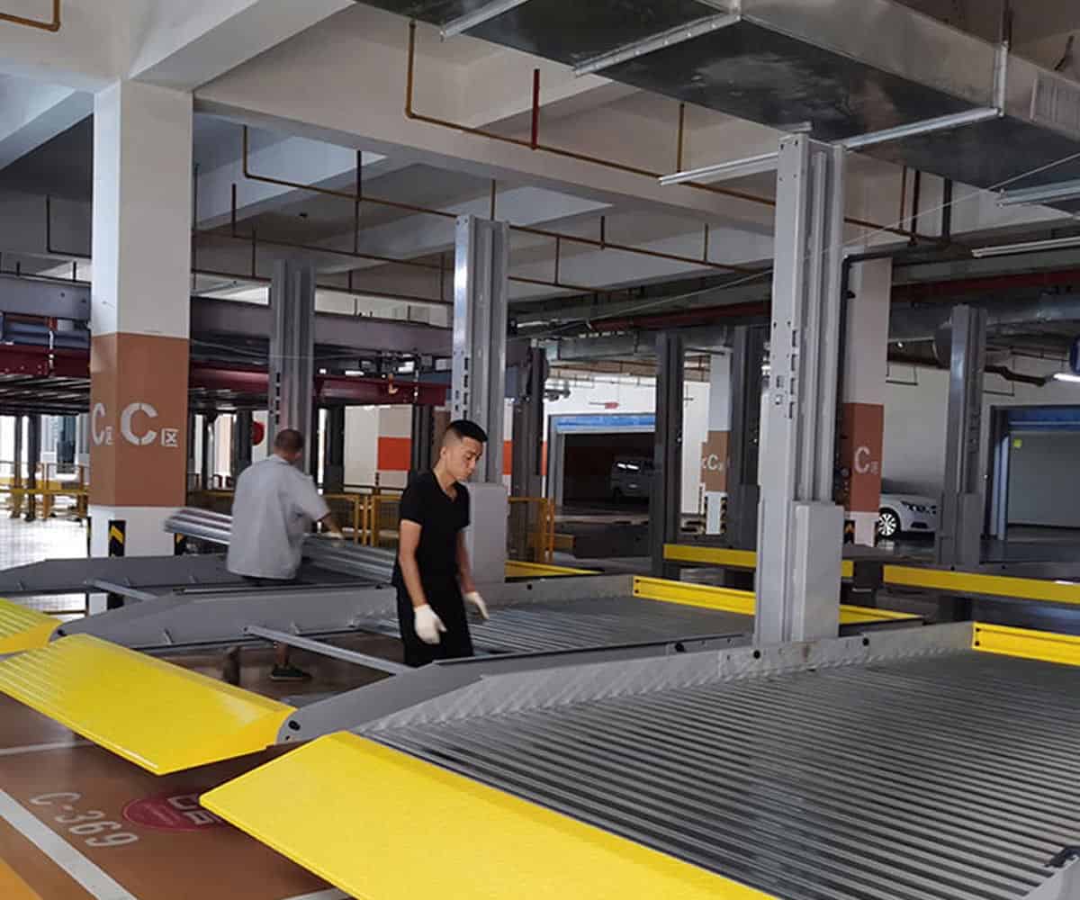四柱立體車庫停車設(shè)備安裝