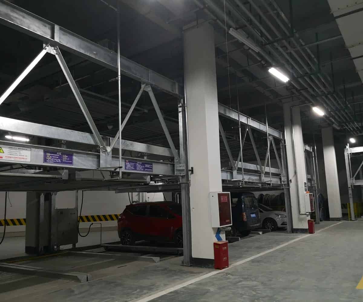 負一正四地坑式PSH5-D1五層升降橫移機械式立體停車庫